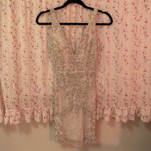 Primavera Couture White Formal Beaded Mini Cocktail Dress- Style 3312, Size 00